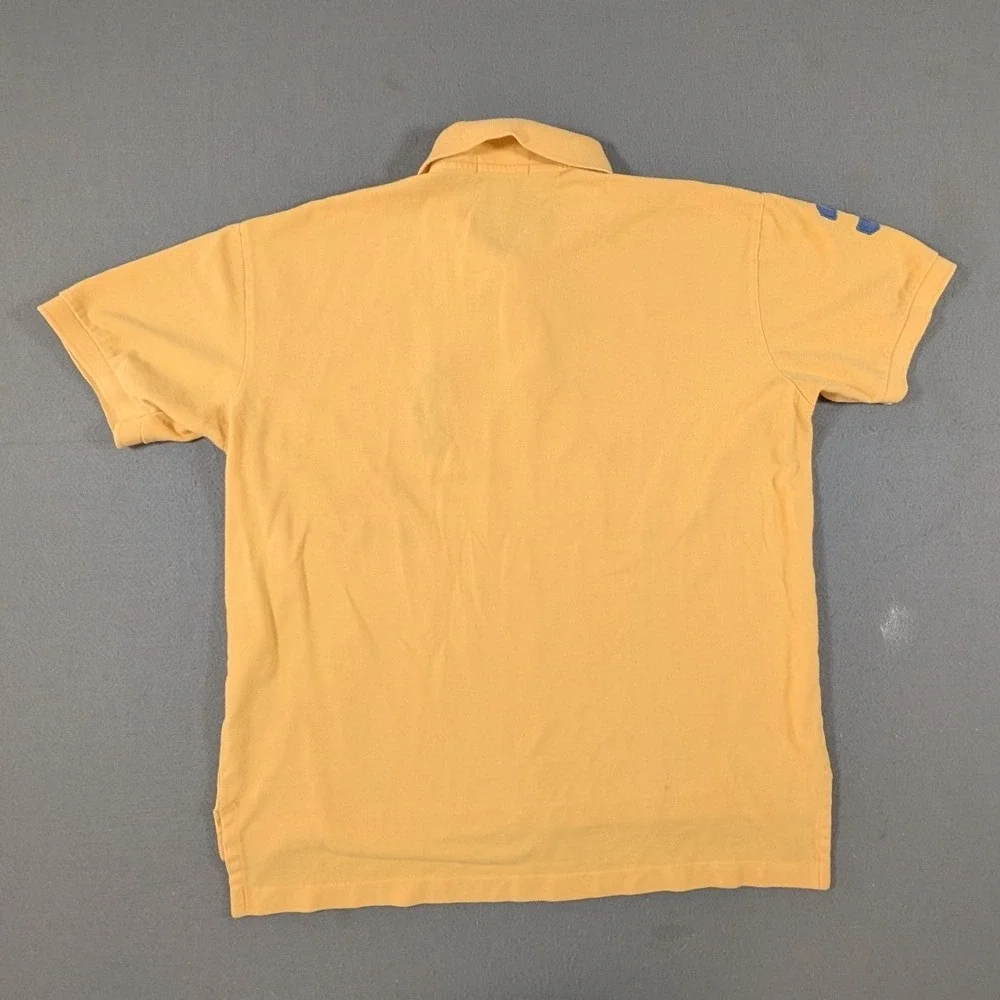 Polo Ralph Lauren Polo Shirt Mens Large Yellow Big Pony Short Sleeve